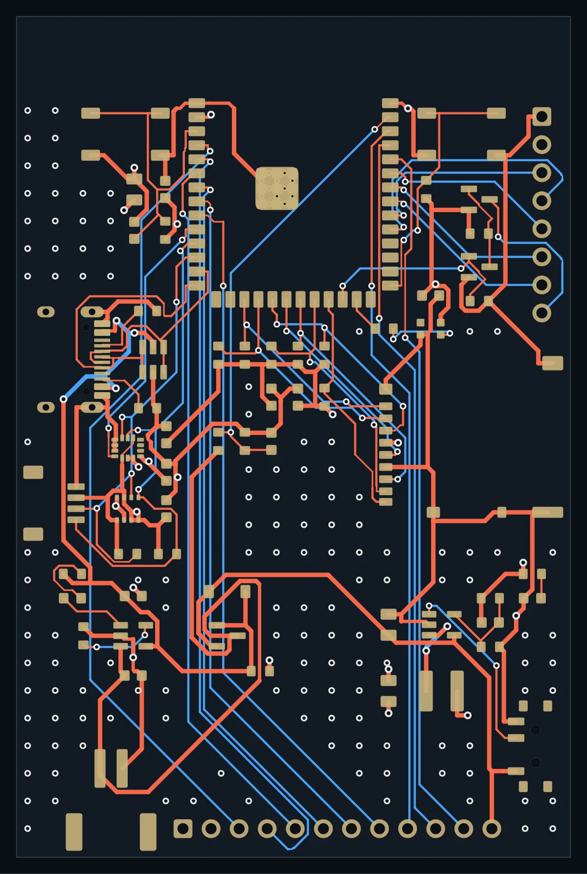 ESP32-S3 IoT board routed by fastroute
